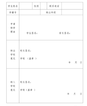 广东省普通高中学生转学申请表，流程与注意事项